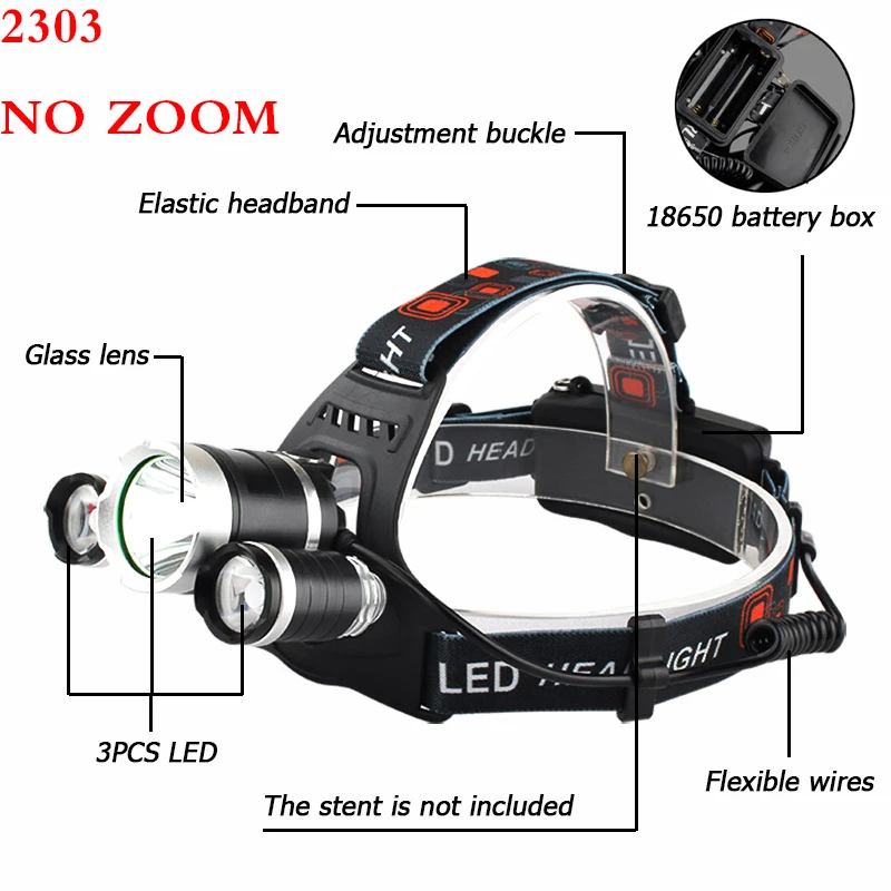 Litwod Z30 13000LM LED T6 Pha Đèn Di Động Ánh Sáng Đèn Pin Đèn Pin Lanterna Câu Cá + 18650 Pin + Sạc + quy Cách Đóng Gói Hộp