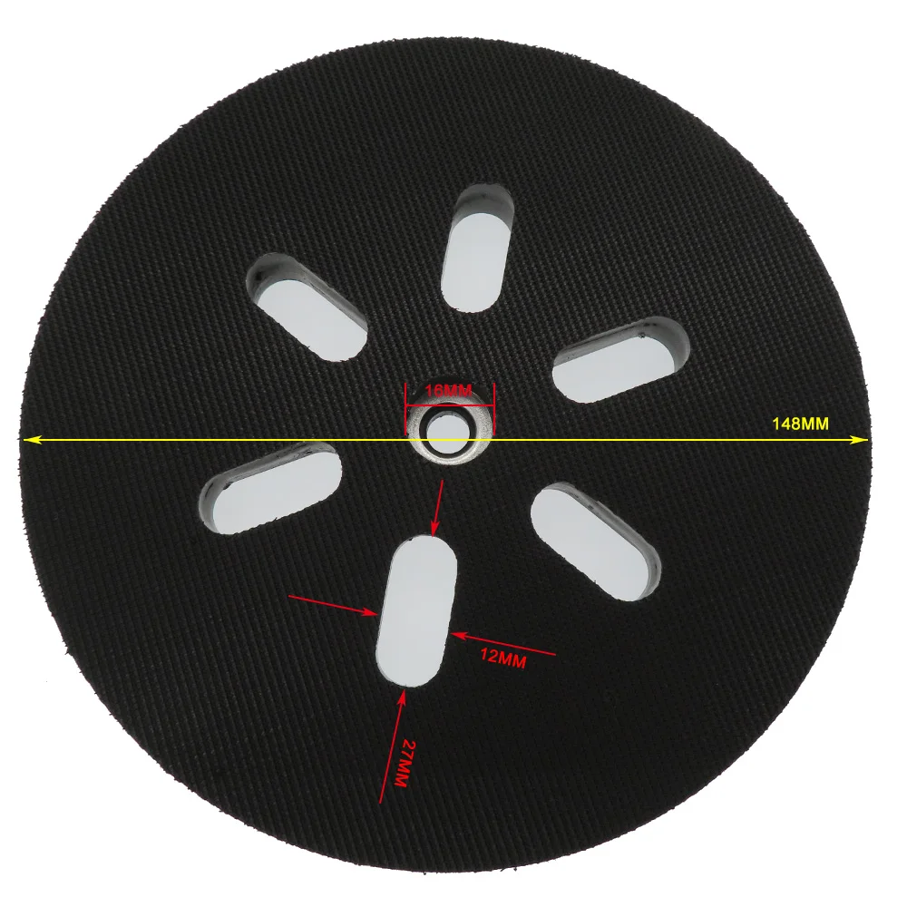 6 Inch 6 Hole Hook & Loop Sanding Pad Backing Plate for for BOSCH Sander GEX 150 GEX 150 AC GEX 150 Turbo Grinding Machine