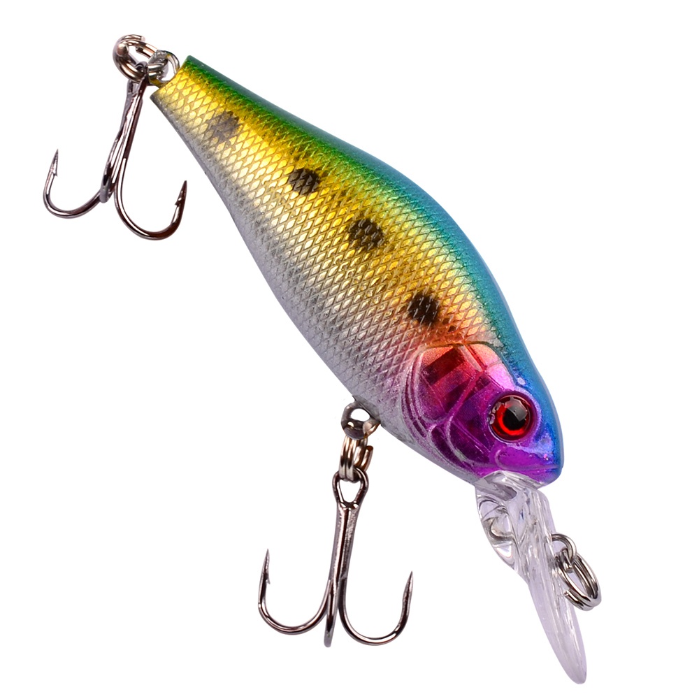Señuelo de Pesca Minnow Wobblers, 7cm, 8,1g, Crankbait flotante, cebo duro de plástico Artificial, aparejos de Pesca de carpa, 1 Uds.