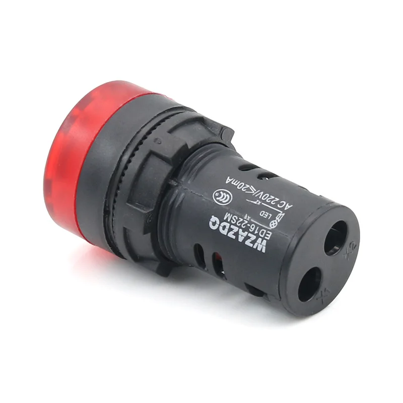 Có Nước Âm Thanh Và Đèn Flash Âm Thanh Và Ánh Sáng Còi ED16-22SM Thiết Bị Báo Động 22MM 12V 24V 220V.