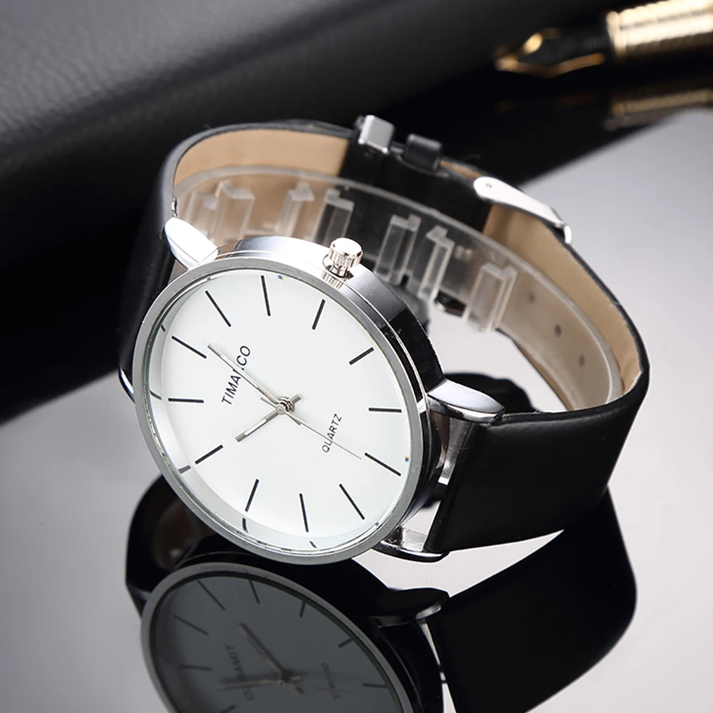 Relojes de cuero blanco de estilo Simple, Reloj de moda para Mujer, Reloj de pulsera informal minimalista para Mujer, Reloj de cuarzo para Mujer 2025