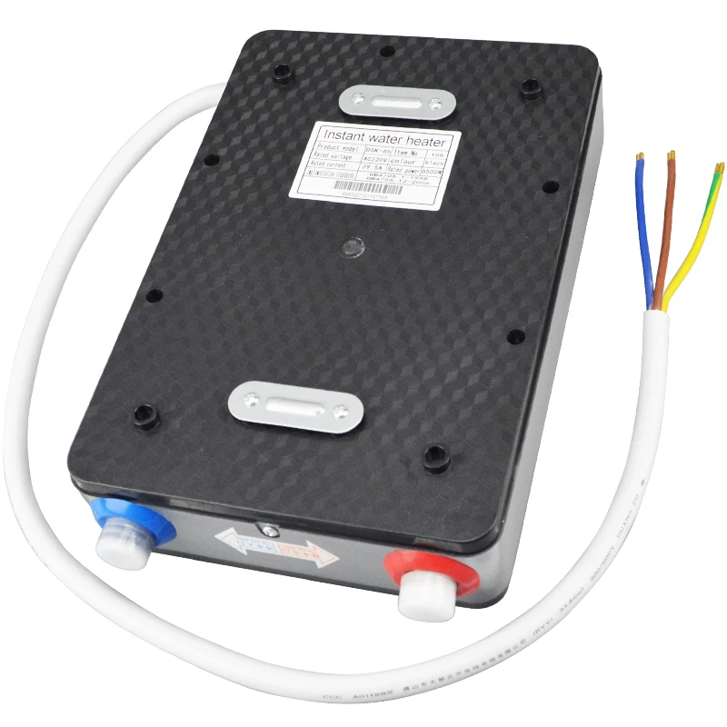 Scaldabagno elettrico istantaneo 6500W 220V Termostato Riscaldatore di flusso Riscaldamento bagno Cucina istantanea Doccia calda Acqua