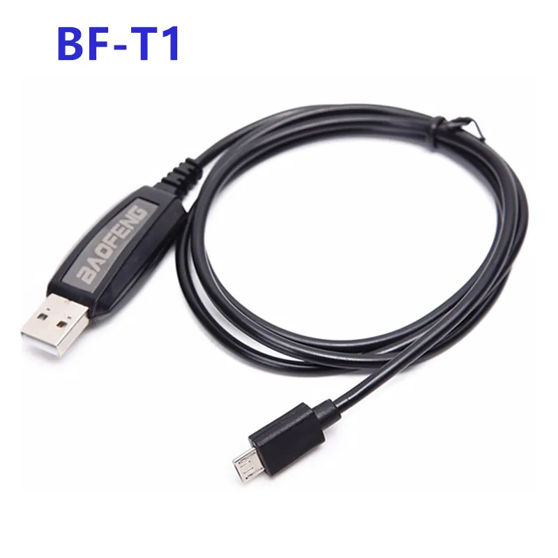 100% Original Baofeng T1 Walkie Talkie Cable de programación USB para Radio bidireccional T1 BF-9100 BF-T1 controlador de puerto Y con Software de CD