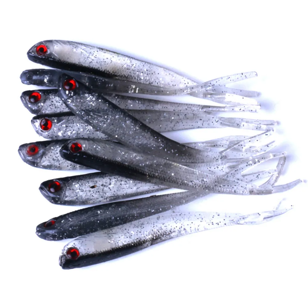 5 unids/lote señuelo suave 2g 4g 7g Swimbaits de silicona isca gusano Artificial cebo suave peces Wobblers lubina carpa señuelo de pesca volador