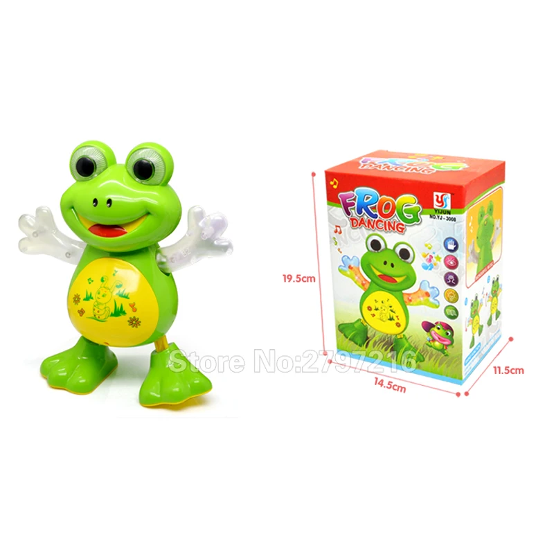 YIJUN Điện Tử Mới Nhảy Múa Ếch Pet Đồ Chơi Robot doll Đồ Chơi Ánh Sáng Âm Nhạc Phổ Đồ Chơi Tương Tác Đồ Chơi Trẻ Em Brithday Quà Tặng