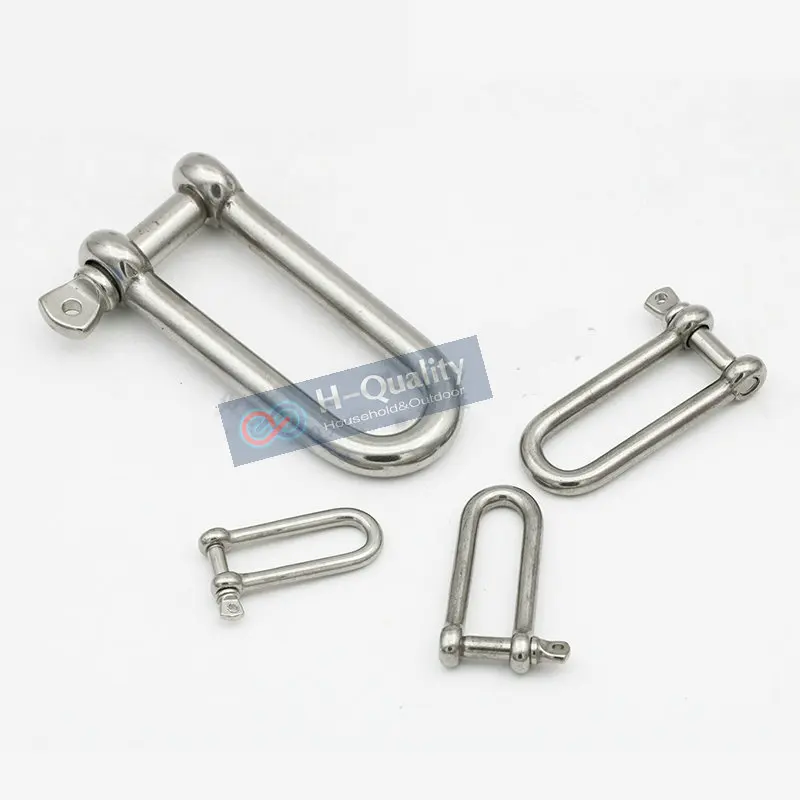 HQ AC1 AISI304 ยาวตรง D หรือ AISI316 Extra กว้างเหล็กสแตนเลส Anchor Shackle สายโซ่เชือก CONNECTOR