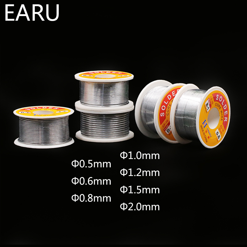 100g 0.6/0.8/1/1.2/1.5/2MM 63/37 FLUX 2.0% 45FT 주석 리드 와이어 용융 로진 코어 솔더 납땜 와이어 롤 Eletric 솔더 철용