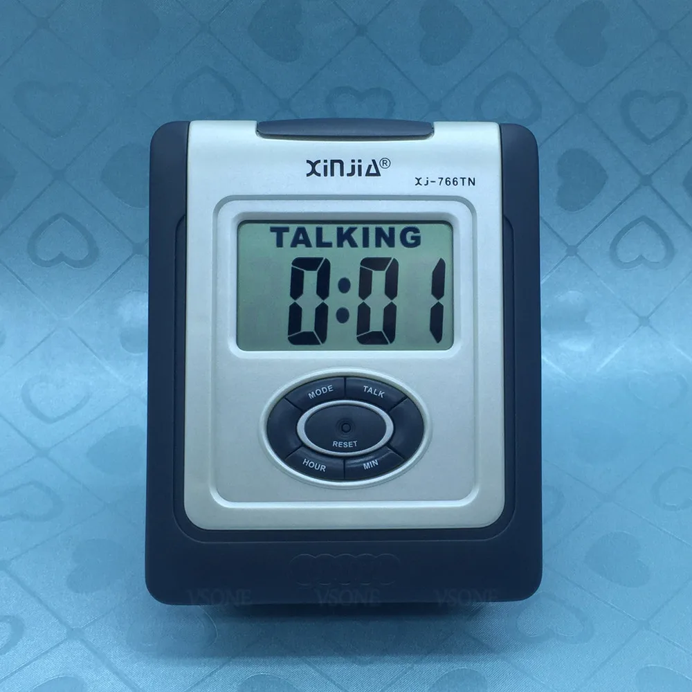 Nga Nói LCD Đồng Hồ Báo Thức Kỹ Thuật Số Cho Mù Hay Thấp Tầm Nhìn Pyccknn Lớn Màn Hình Hiển Thị Thời Gian Và Lound Nói Bằng Giọng Nói