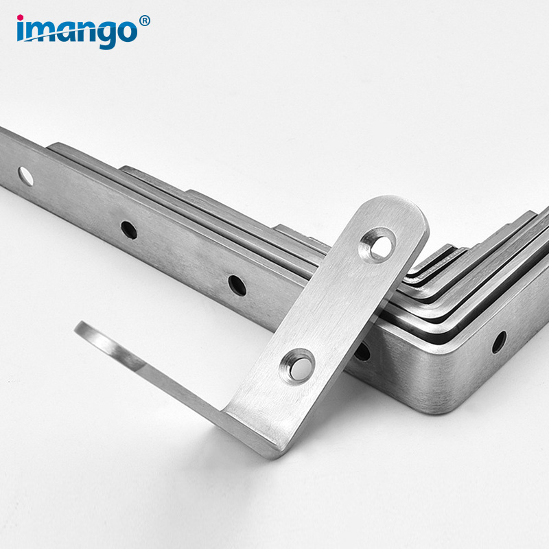 connector Corner Bracket Brace Stainless Steel Brackets 90 Angle iron Joint Fastener Shelf Support for Furniture Cabinet Screens
