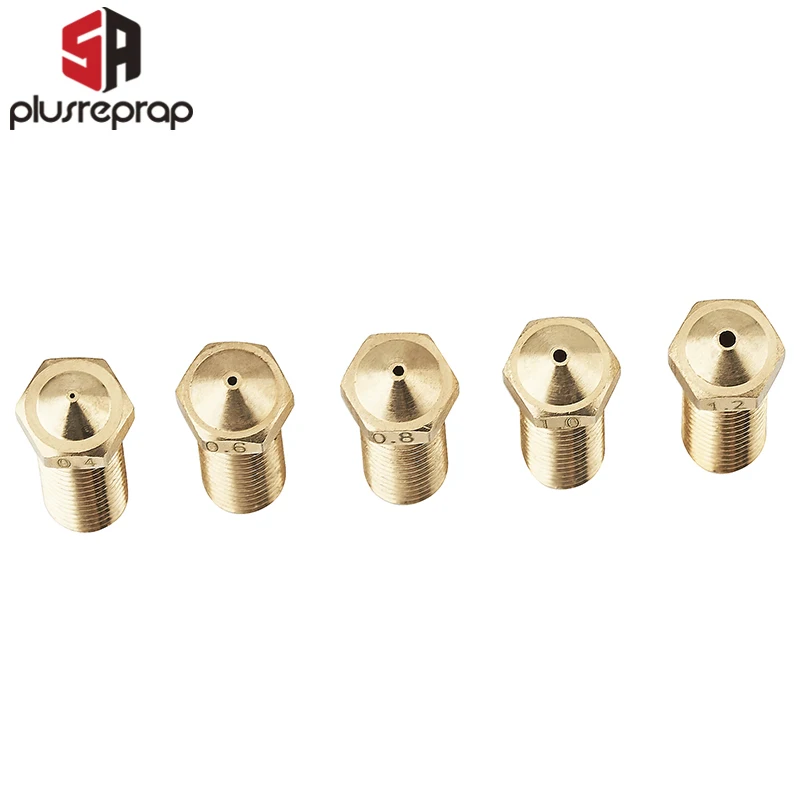 Bộ 1/10 Núi Lửa Đầu Vòi Bằng Đồng 0.2 0.4 0.5 0.6 0.8 1.0 1.2Mm Tùy Chọn Cho 3D Máy In 1.75Mm Dây Tóc sidewinder X1 Anycubic Vyper