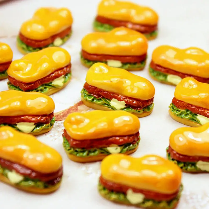 8 pezzi mini simulazione cibo per bambola giocattoli da cucina per bambini miniature di case delle bambole giocattolo classico giocattolo per hamburger
