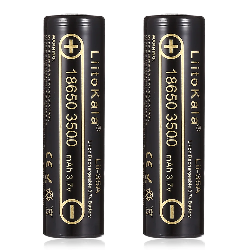 1-30 Uds 100% baterías recargables de descarga originales LiitoKala Lii-35A 3,7 V 3500mAh 10A para batería 18650/UAV