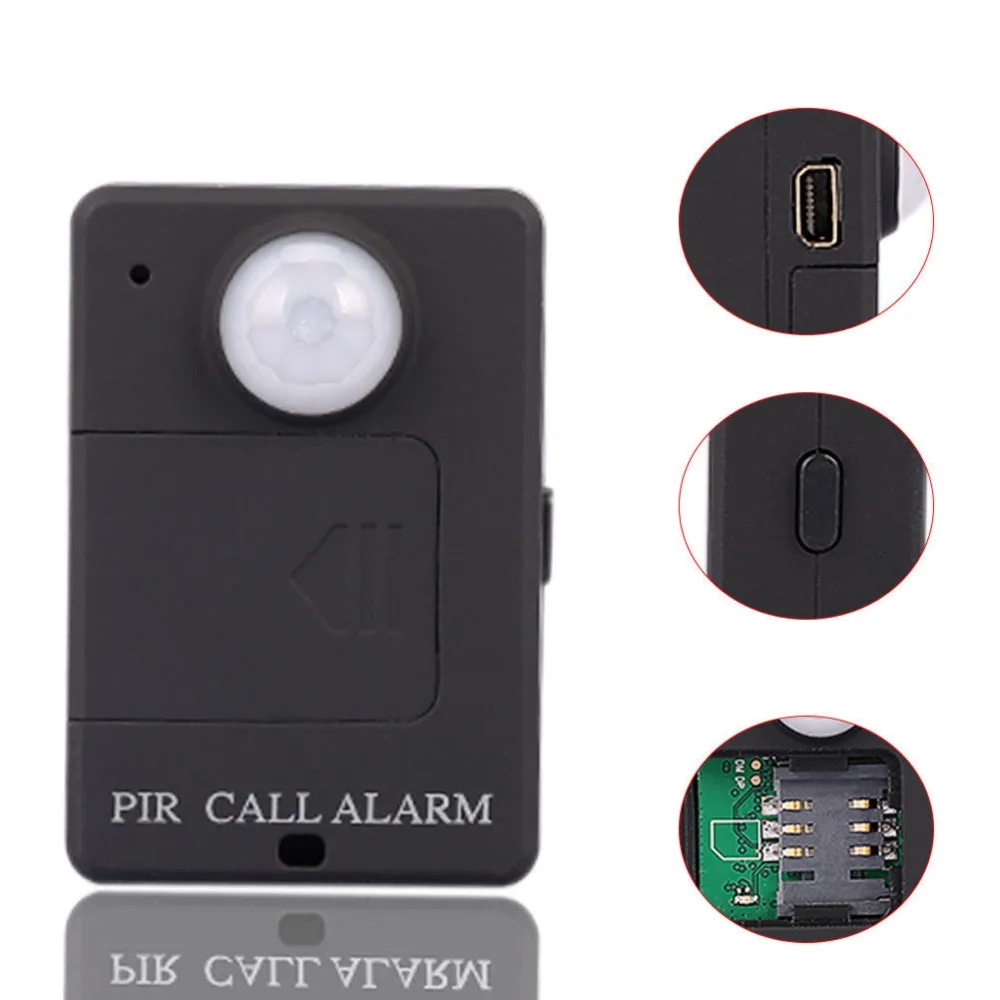 Mini GSM PIR Báo Động Chuyển Động Báo Động Cảm Biến Hồng Ngoại Không Dây GSM Báo Động Chống Trộm Phát Hiện Chuyển Động Với Phích Cắm Châu Âu Cao Cấp độ Nhạy