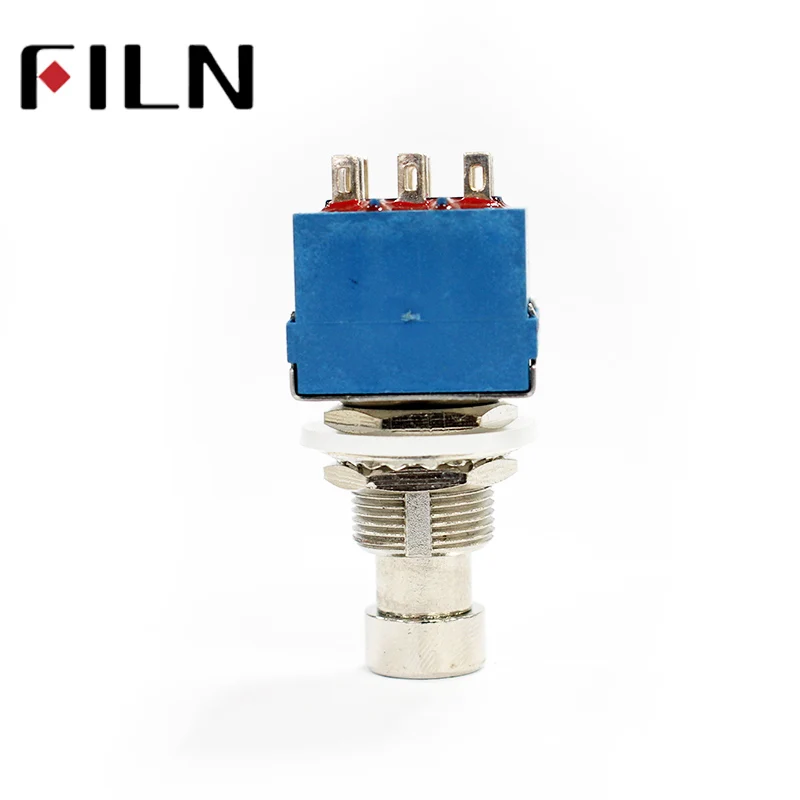 9 Pin Kotak Pedal Efek Gitar Stomp Foot Latching 3PDT Switch True Bypass