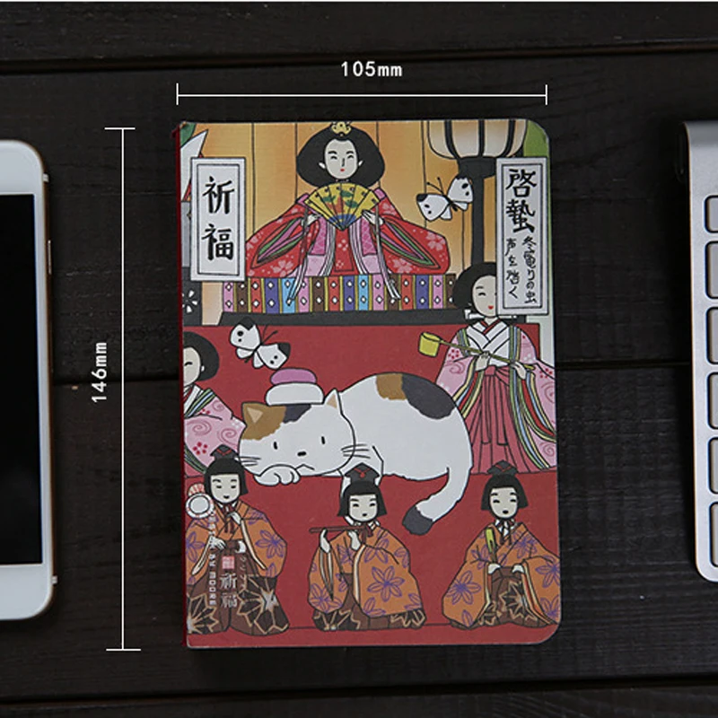 Creative แมวน่ารักญี่ปุ่น Notebook Planner Agenda Diary ปกแข็งรายสัปดาห์รายเดือน Planning Papers Journal Memos ของขวัญเครื่องเขียน