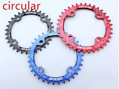 Deckas 104BCD Vòng Hẹp Rộng Chainring MTB Xe Đạp Xe Đạp 104BCD 32T 34T 36T 38T Crankset răng Tấm Phần 104 BCD