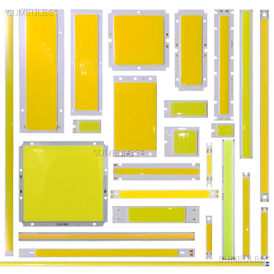 1W-50W COB Dây Đèn LED Bóng Đèn Ấm Tự Nhiên Nguyên Chất Trắng Xanh Đỏ LED Ma Trận Thanh Chip ánh Sáng Cho DIY Trong Nhà Chiếu Sáng Ngoài Trời