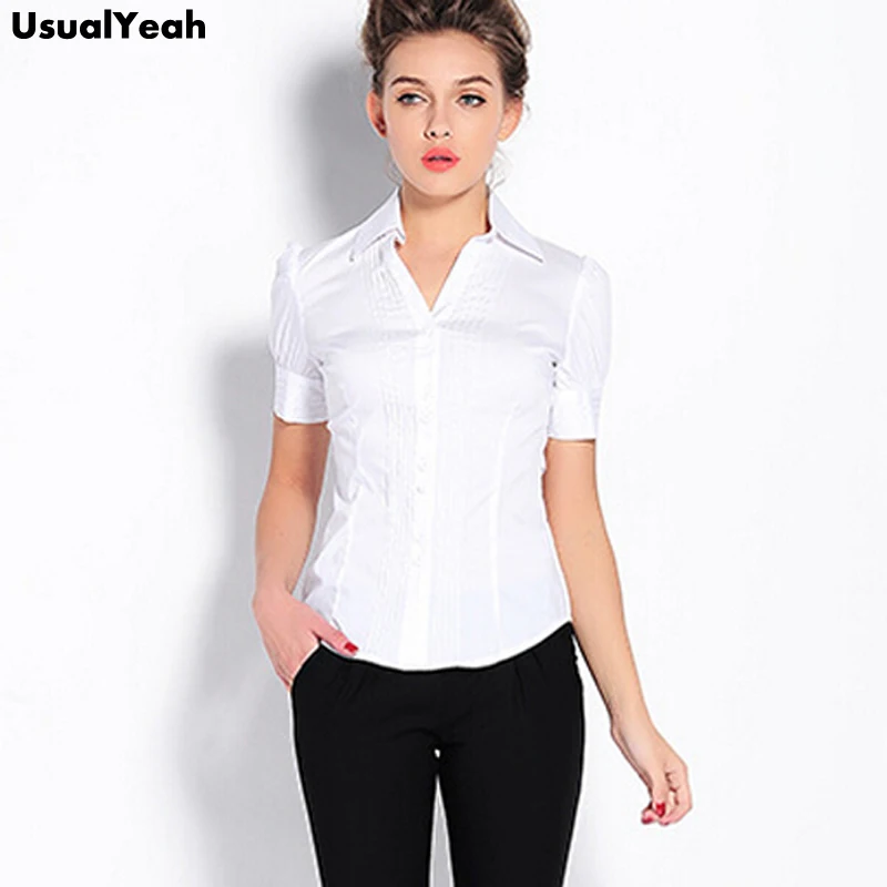Xếp Ly Dressy Nữ Áo Kiểu Cổ V Màu Áo Bộ Áo Sơ Mi Mỏng Cao Cấp Màu Xanh Đen Nữ Áo Sơ Mi Công Sở