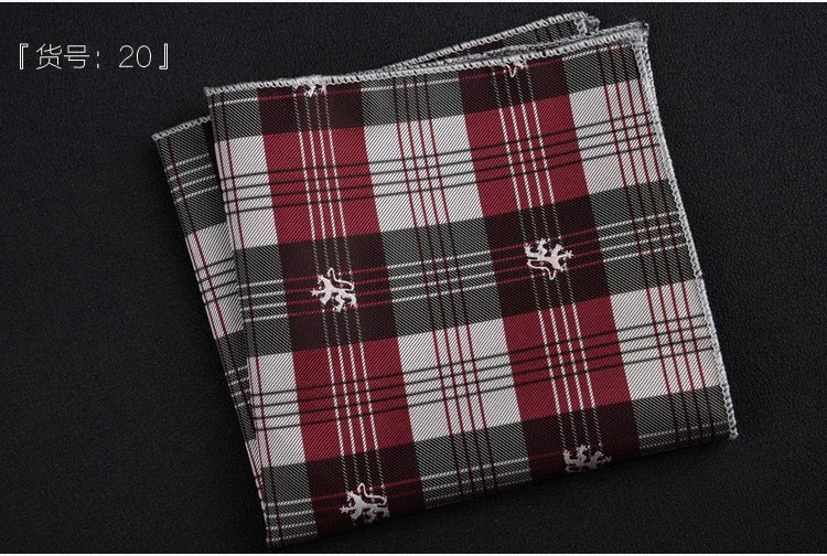 Sang Trọng Khăn Tay Nam Chấm Bi Sọc In Hoa Hankies Polyester Hanky Kinh Doanh Bỏ Túi Vuông Ngực Khăn 23*23 cm