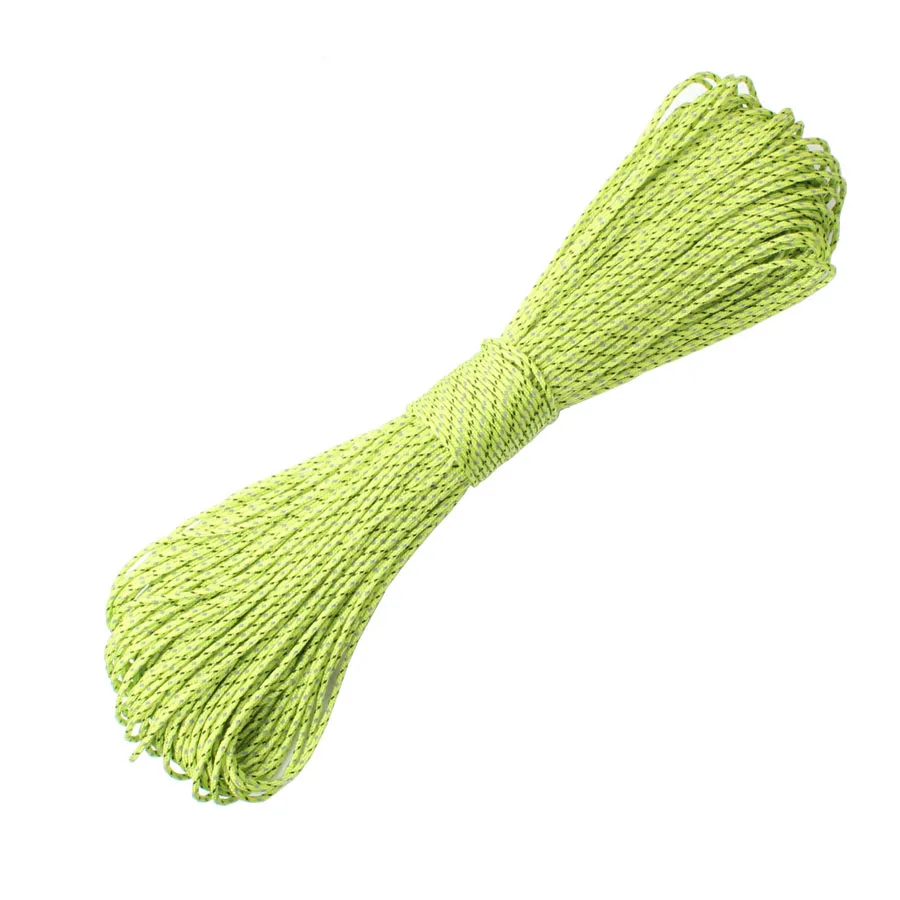 CAMPINGSKY 2 mét Paracord phản quang 3 Strand Paracord Core Ngoài Trời Cắm Trại Corda Parachute Cord Lanyard Lều Đa Chức Năng dây