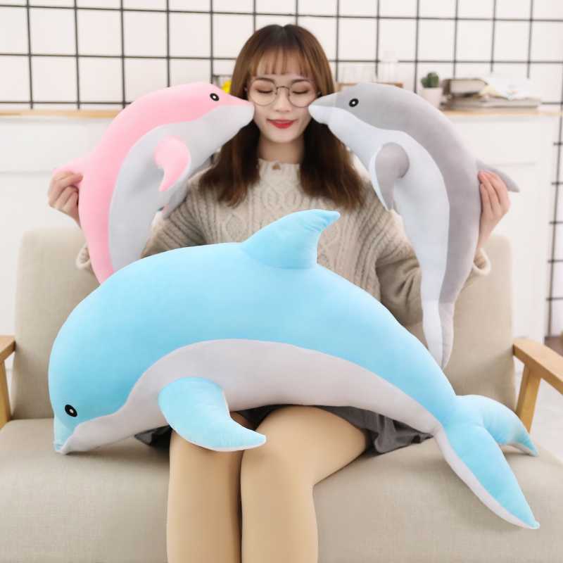30-160CM Schöne Weiche Delphin Plüsch Spielzeug Plüsch Tuch Puppe Baumwolle Tier Nickerchen Kissen Kreative kinder Spielzeug geburtstag Geschenk Mädchen