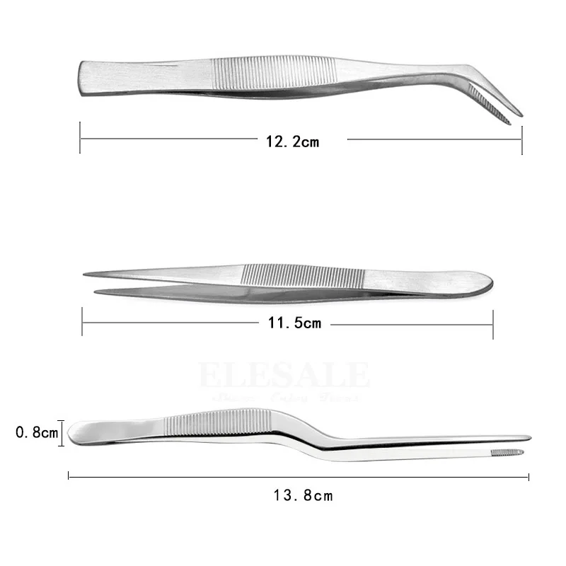 1-5 chiếc Đồng Hồ Thép Nhíp Kẹp Vật Nhỏ Cho Trang Điểm Eyebow Cắt Sơ Cứu Tiếp Liệu Tay Thủ Công điện thoại Sửa Chữa