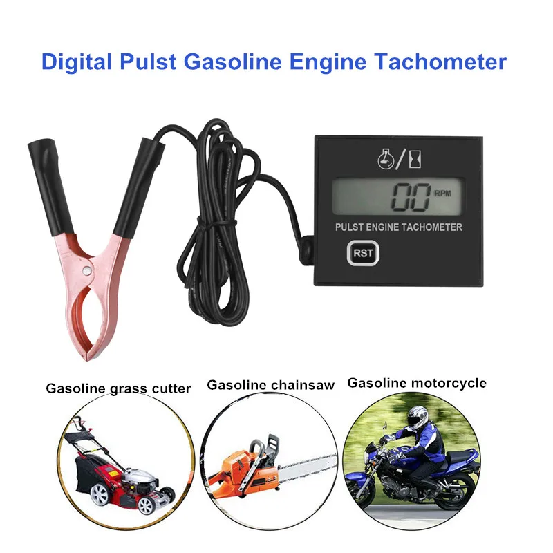 Động Cơ Xăng Moter Tốc Độ Máy Cảm Ứng Trạch Giờ Đồng Hồ Kỹ Thuật Số Đo Tốc Độ Kẹp Chống Thấm Nước Phong Cách Cho Xe Máy Cưa Xích