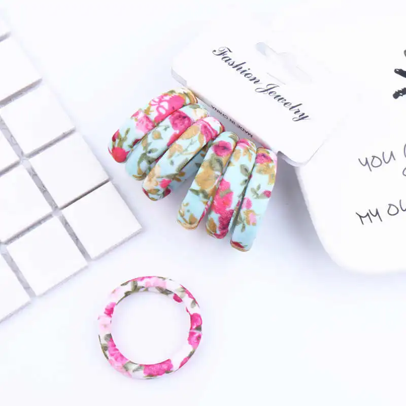 6 Chiếc/Sett Dễ Thương Bé Gái Thun Cột Tóc Scrunchies Đuôi Ngựa Giá Đỡ Dây Cao Su Dây Buộc Tóc Ngọt Tóc Trẻ Em Dây phụ Kiện Tóc