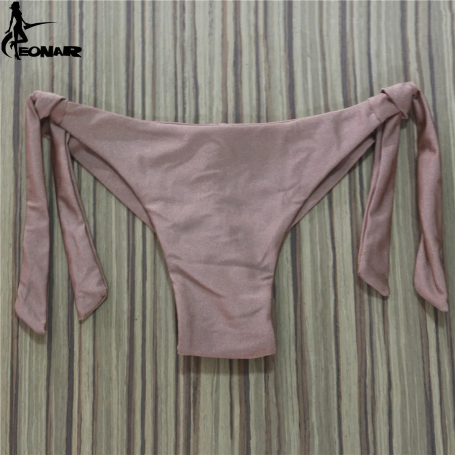 Sexy solide string Bikini coupe brésilienne maillots de bain femmes bas réglable slips maillot de bain culottes sous-vêtements string maillot de bain
