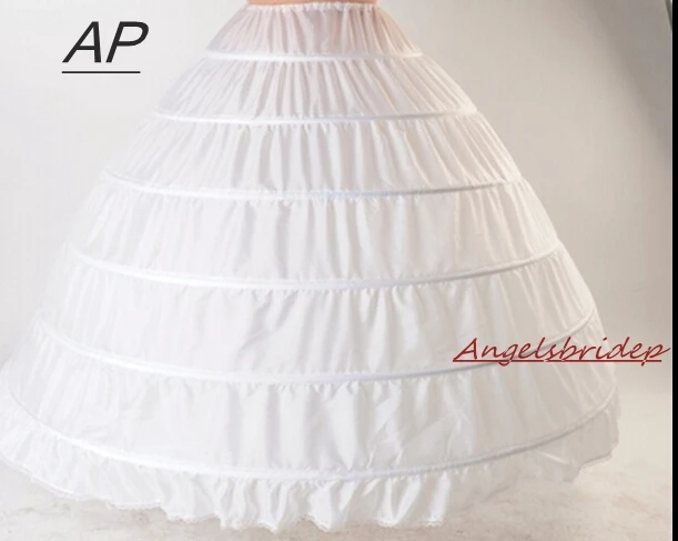 ANGELSBRIDEP nuevo 6 enagua con aros bullicio para vestido de baile vestidos de novia enagua accesorios nupciales crinolinas nupciales