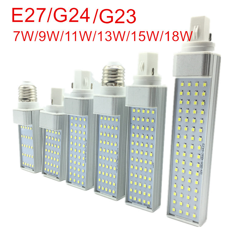 G23/E27/G24 LED Horizontale Glühbirne 7W 9W 11W 13W 15W 18W LED innen Strahler AC85-265V Warmweiß/Kaltweiß LED Glühbirne lampen lichter