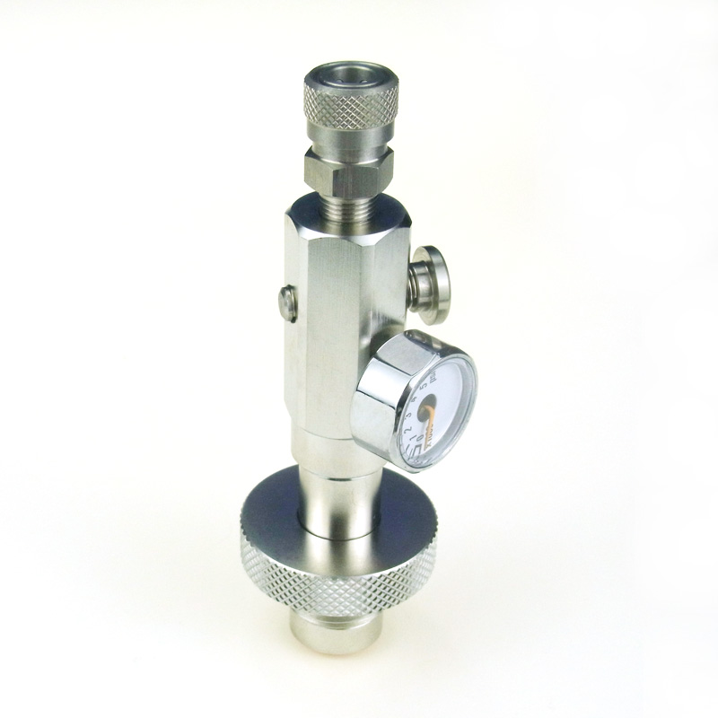 新しい DIN 300 スキューバ充填ステーション G5/8 コネクタ充電アダプタとゲージブリードバルブ DIN 300 メスクイックコネクト