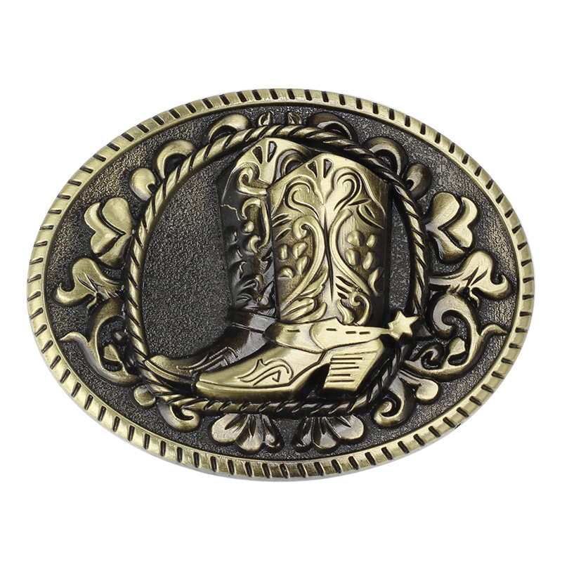 Klassiker beliebte Stiefel Muster Cowboy Gürtels chnalle Legierung