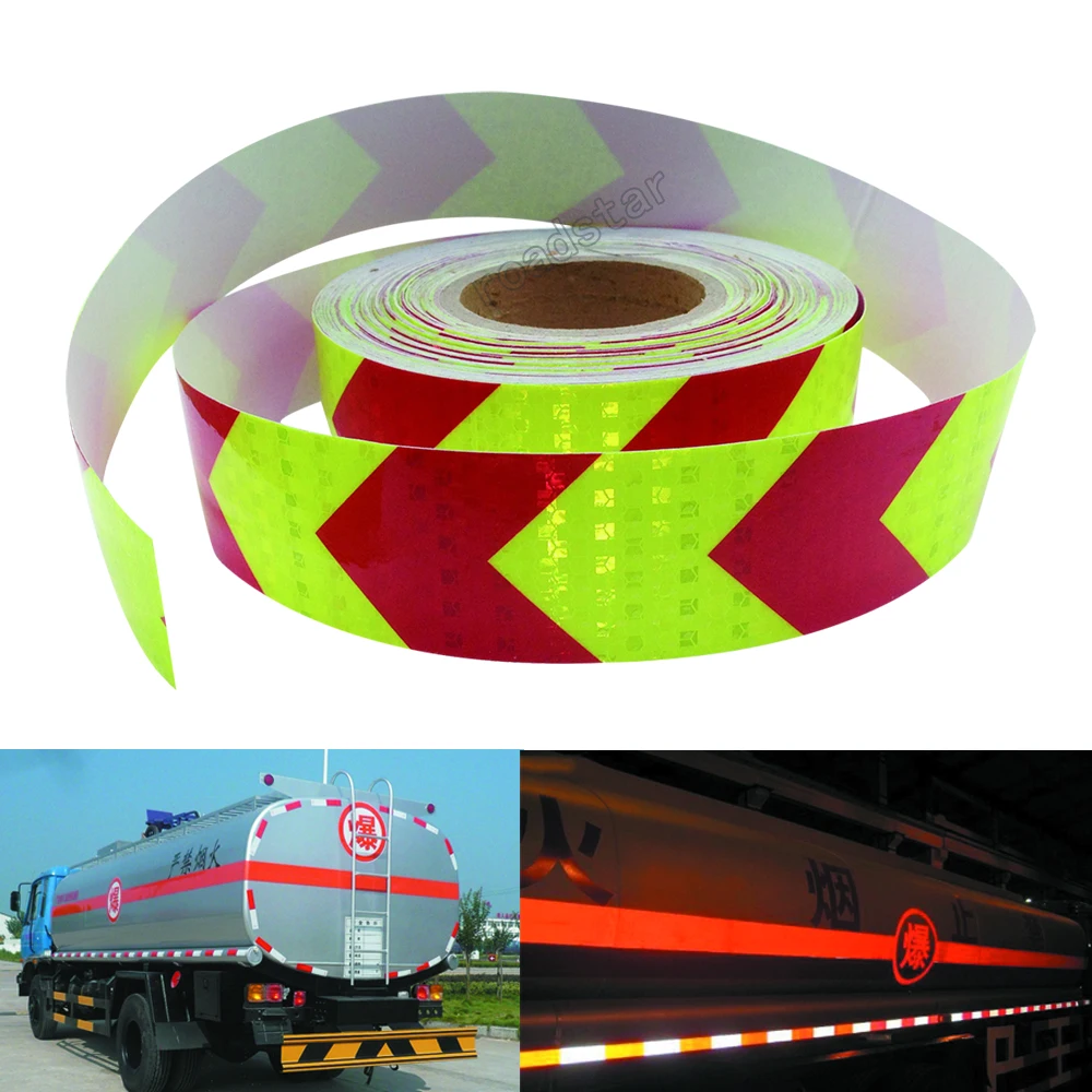 3M Fluo. Màu Vàng Mũi Tên Đỏ Thú Cưng Băng Keo Phản Quang Phản Quang Cảnh Báo An Toàn Băng Tốt Nhớt Chống Nước Sử Dụng Lâu Dài
