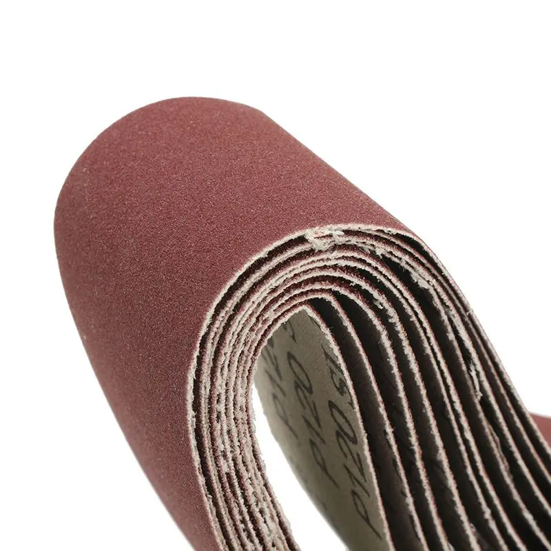 Cintos de lixamento para o polimento de moagem, mistura de 60/ 120/ 150/ 240/686, lixas 50 x mm com 10 peças