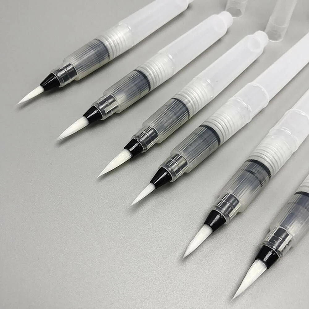 1/3/6 Màu Nước Tranh Bàn Chải Nghệ Thuật Đồ Họa Tiết Học Lọ Bút Aquarelle Chuyên Nghiệp Vẽ Bộ