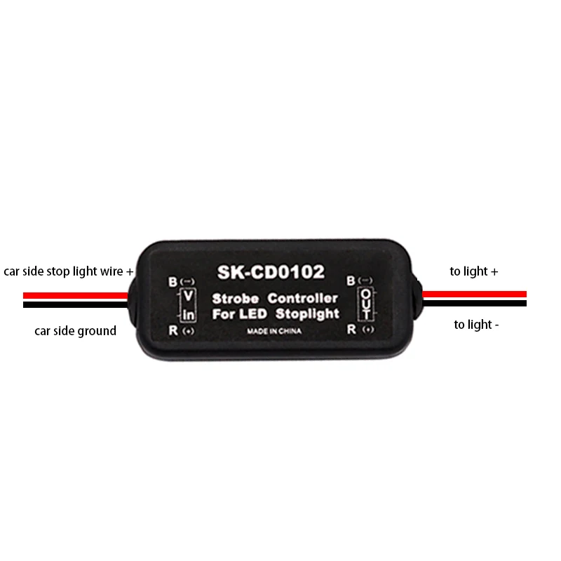 HAUSNN GS-100A controlador estroboscópico de Flash módulo intermitente para coche LED luz de freno lámpara CD0102 12V/24V protección contra cortocircuitos
