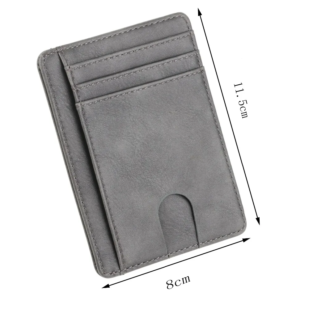 新しい RFID ブロッキングメンズレザー財布スリムクレジットカードホルダービジネス男性ポータブルミニ旅行財布男性のための