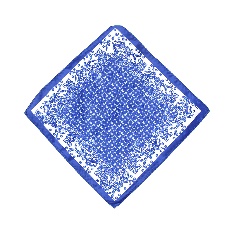 Lenço de pescoço masculino, toalha quadrado com estampa de caxemira vintage e macia de seda para festa de casamento e presente