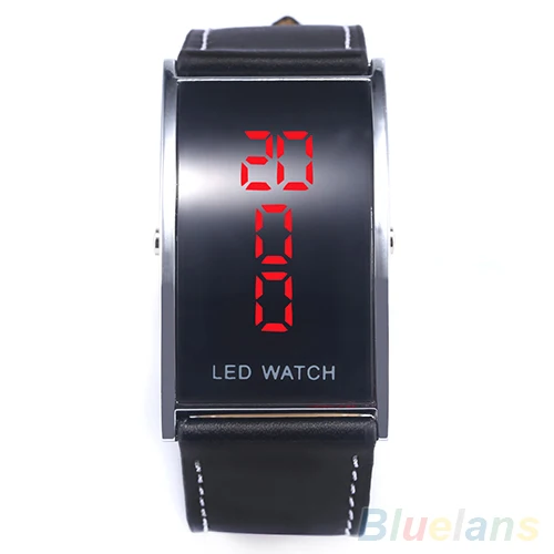 Hombres Mujeres Arco puente estilo LED Digital fecha imitación correa de cuero reloj de pulsera electrónica reloj caliente moda Casual dropshipping