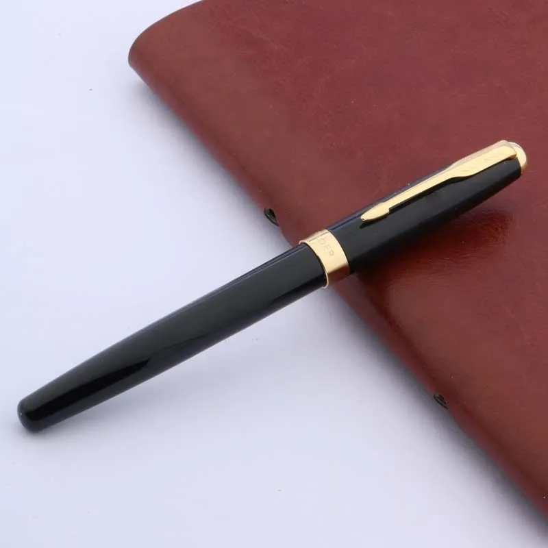 Sang Trọng 388 Đen Tháp Bóng Lăn Cổ Thụ Bút Gợn Sóng Vàng Viền Tặng Mũi Tên Kẹp Chữ Ký Bút Văn Phòng Kinh Doanh Đồ Dùng Học Tập Viết