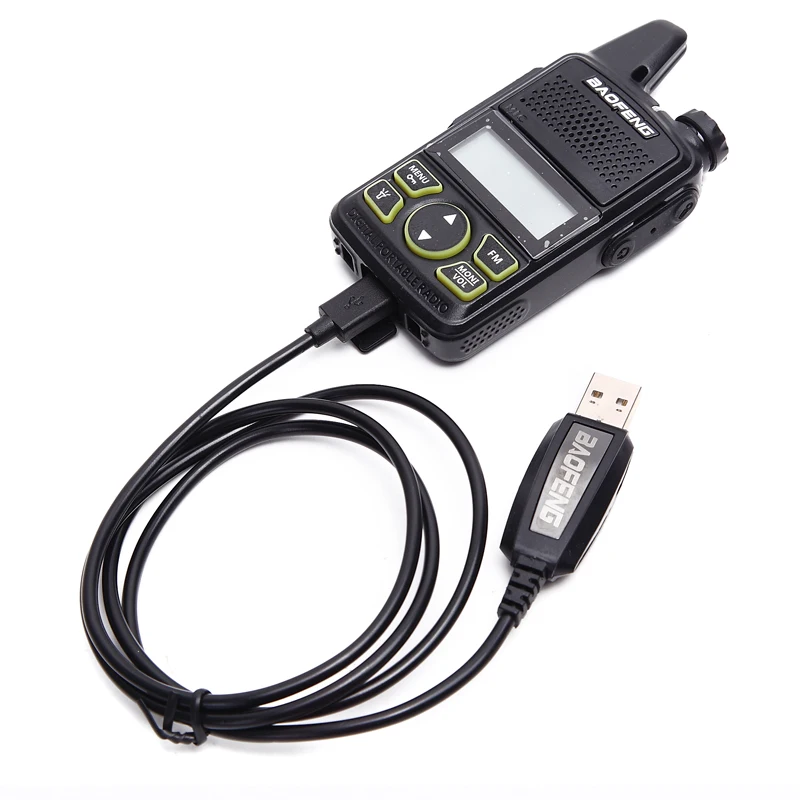 100% Original Baofeng T1 Walkie Talkie Cable de programación USB para Radio bidireccional T1 BF-9100 BF-T1 controlador de puerto Y con Software de CD