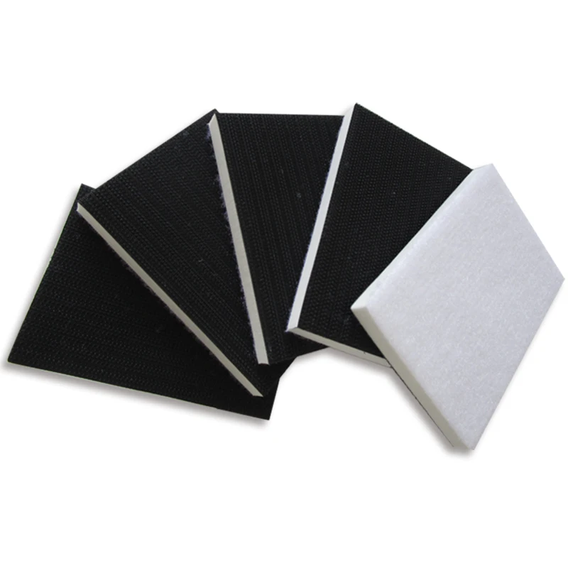 70*100mm Rectangle Soft Sponge Interface Pad Damping Pad for Sander Backing Pad Abrasive Tools Accessories - Hook and Loop