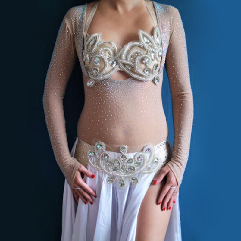 Цельный купальник больших размеров, женские танцевальные аксессуары, топы с длинными рукавами, рубашка для танца живота, боди, горячее предложение