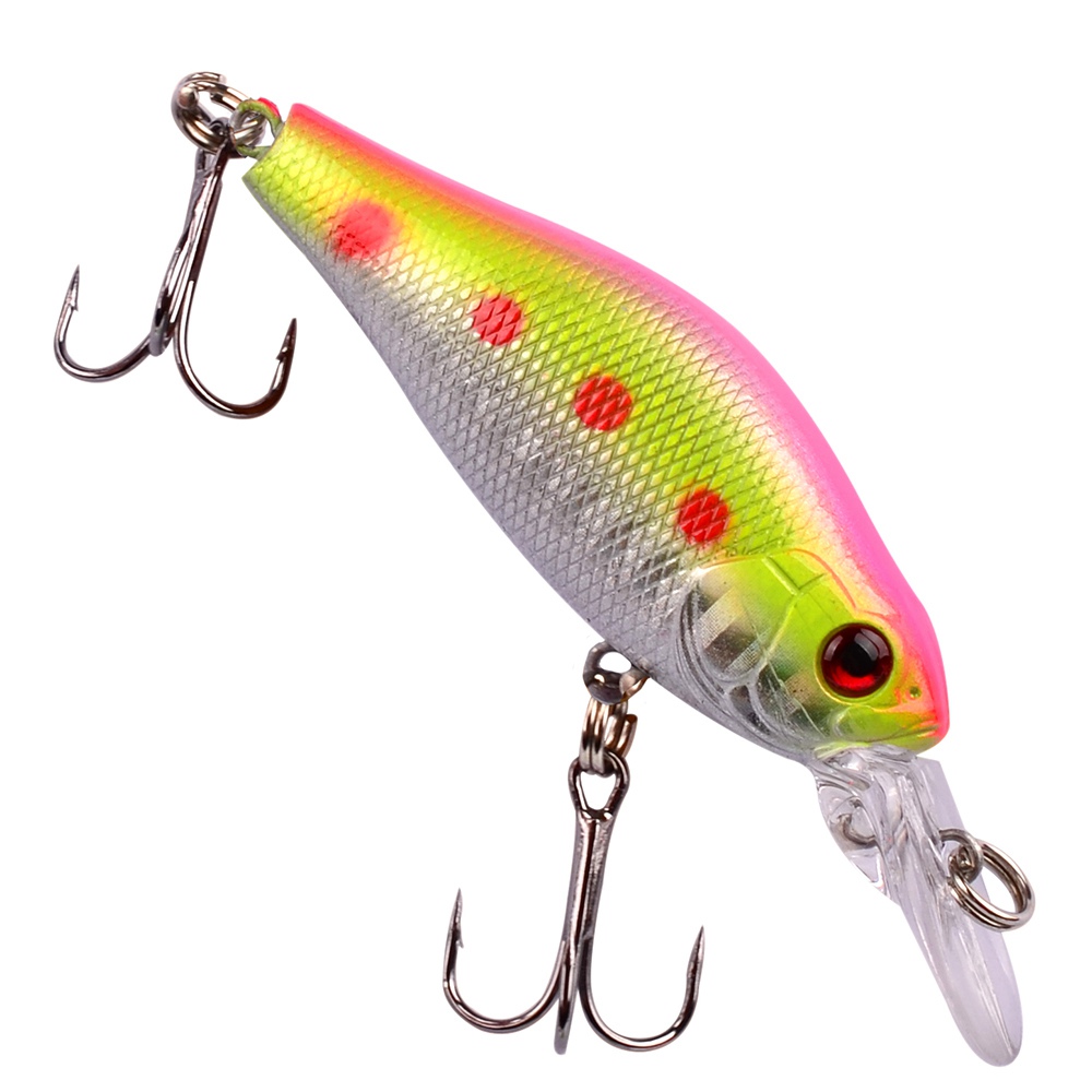 Señuelo de Pesca Minnow Wobblers, 7cm, 8,1g, Crankbait flotante, cebo duro de plástico Artificial, aparejos de Pesca de carpa, 1 Uds.
