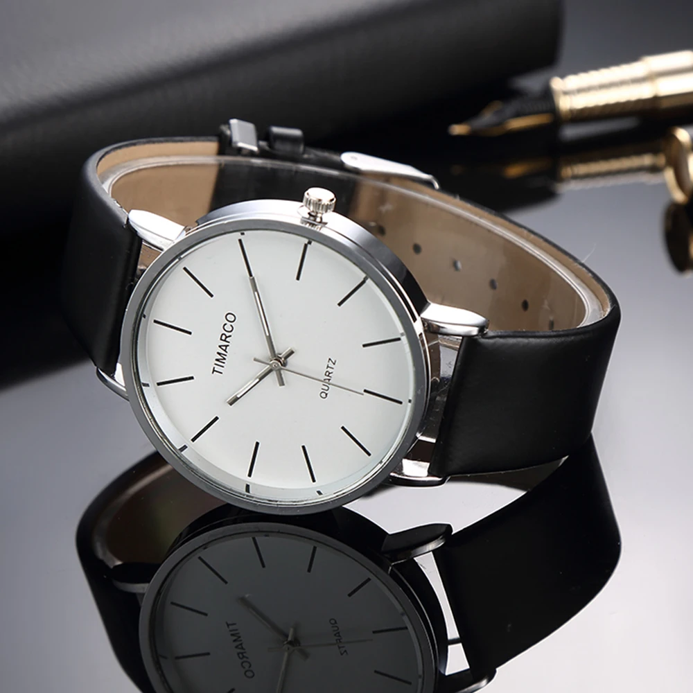 Relojes de cuero blanco de estilo Simple, Reloj de moda para Mujer, Reloj de pulsera informal minimalista para Mujer, Reloj de cuarzo para Mujer 2025