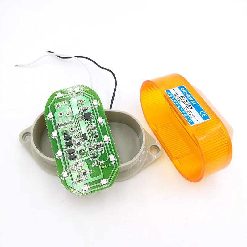 N-3051 Đèn Báo Nhấp Nháy Tín Hiệu Cảnh Báo Đèn Nhỏ Ánh Sáng Nhấp Nháy Báo Động An Ninh 12V 24V 220V LED IP44