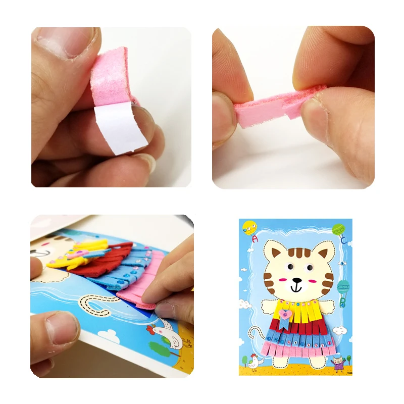 2022 Mới 3D Đồ Trang Trí Đồ Chơi Dành Cho Trẻ Em Cảm Thấy Giấy Cô Gái Tặng Thủ Công Mỹ Nghệ Mẫu Giáo Chất Liệu Nghệ Thuật Và Hàng Thủ Công Kids Cho Bé đồ Chơi