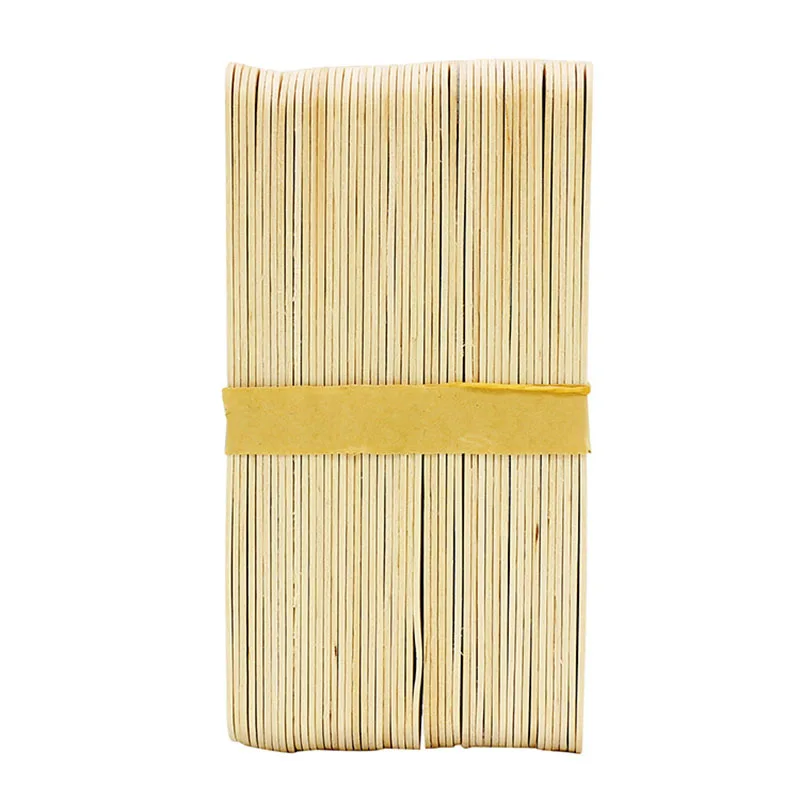 50x แว็กซ์แบบใช้แล้วทิ้งไม้ลิ้น Depressor กําจัดขน Stick ลิ้น Depressor