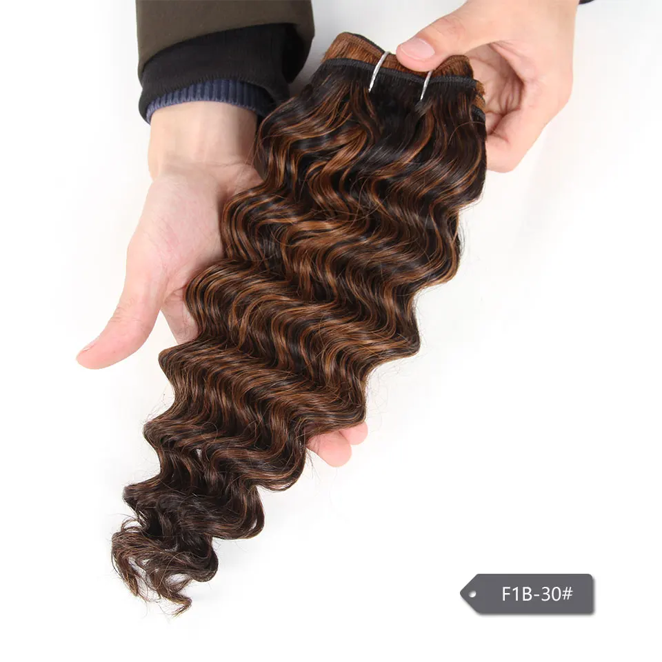 Kiểu Dáng Đẹp Tóc 1 Chỉ Brasil Sâu Sóng Lưng Màu Tự Nhiên Tóc Dệt Đối Phó P1B/30 P4/27 Remy Tóc